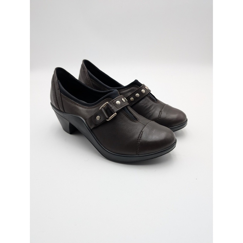 Romika Mary Jane Shoes Womens‎ Size 7.5 Brown Leather Buckle Comfort Heels